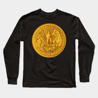 Bald eagle Washington quarter 25 cent GOLD coin Long Sleeve T-Shirt
